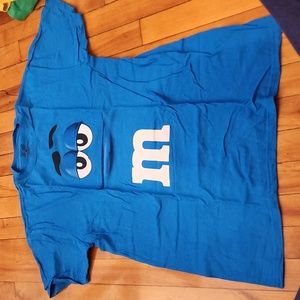 Blue M&M's Big Face T Shirt